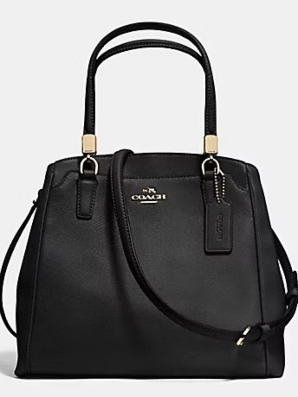 Euc Coach Minetta Black Leather Shoulder Bag Purse